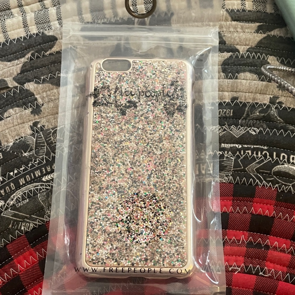 Free People Multicolor Glitter Phone Case